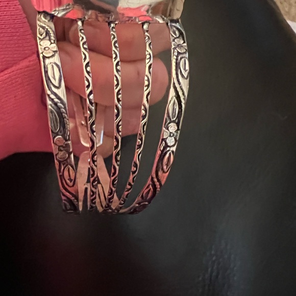 Raw Tourmaline gemstone cuff bracelet - Picture 2 of 2